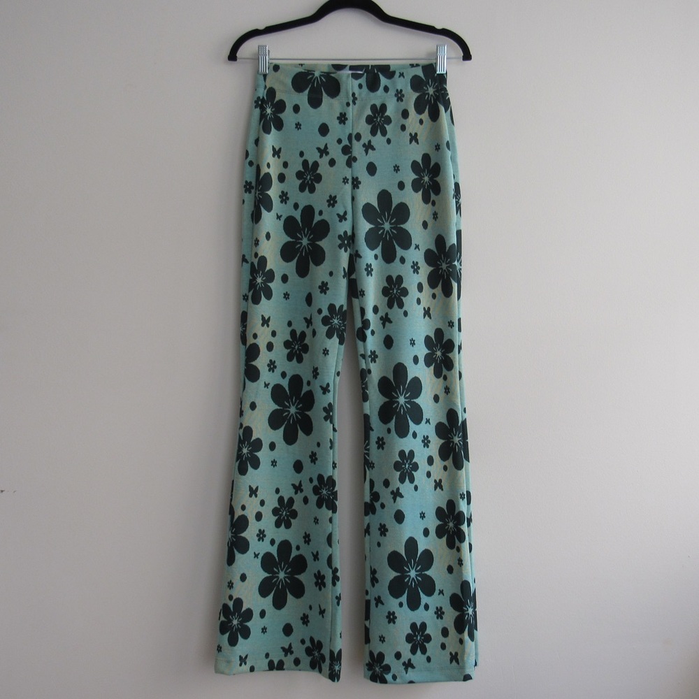 bryn floral pull on knit flare pants from Urban Outfitters